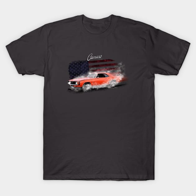 Classic American Muscle the Sublime Camaro 350 SS by MotorManiac T-Shirt by MotorManiac